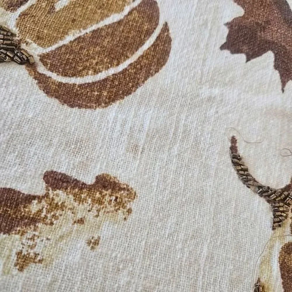 Beaded Pumpkin Table Runner